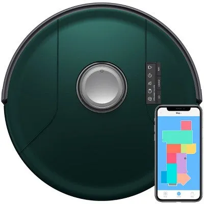 bObsweep PetHair SLAM Wi-Fi Robot Vacuum Cleaner and Mop - Jade