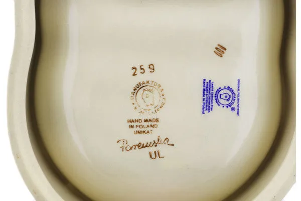 Polish Pottery 7" Pet Bowl Summer Bouquet UNIKAT